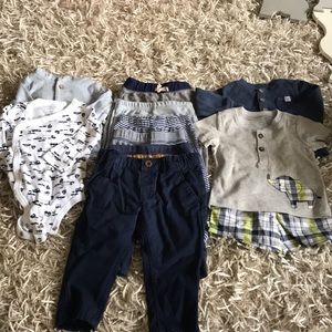 Baby Boy 6-9 Month pants, shirts, bodysuit lot